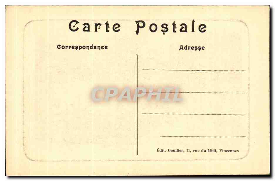 Paris (12) Bois de Vincennes- Le Lac- Embarcadere-CPA — Rückseite