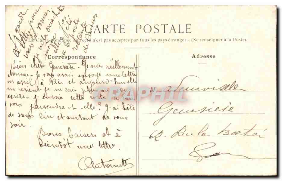 Paris (12) Bois de Vincennes- Entree du Restaurant Grave-CPA — Verso