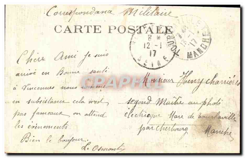 Vincennes - Intérieur du Fort, Le Donjon et les Fossés — éditeur anonyme, n° 4838 — Verso