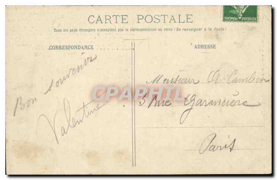 Chateau de Fere en Tardenois - CPA  — Rückseite