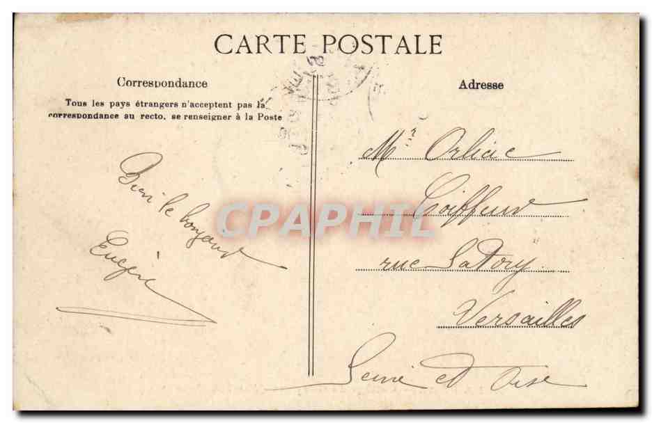 La Fère — Collège de Garçons (Vue Intérieure) — R. Batouard phot.édit. Laon Déposé — Rückseite