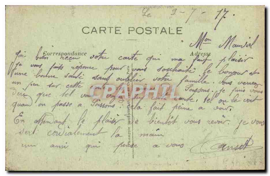 Soissons — Maison écroulée par un obus — Phot. E. propos, Paris — Reverso