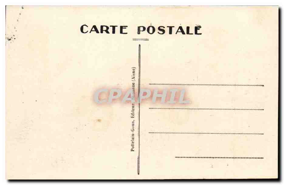 Camp de Sissonne — Souvenir — Pottelein-Goux, Éditeur (Aisne) — Rückseite
