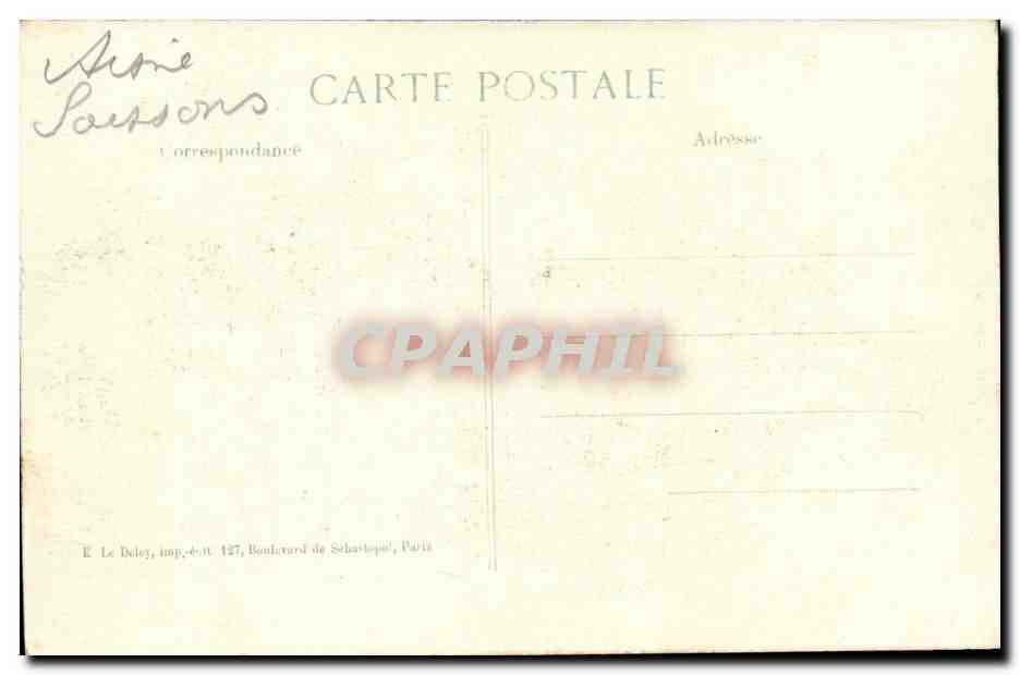 Soissons — rue après bombardement — E. Delezy, imp. 4e-t. 127, Boulevard de Sebastopol, Paris — Reverso