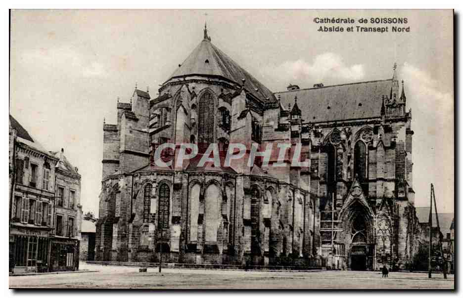 CPA Cathedrale de Soissons Abside et transept Nord