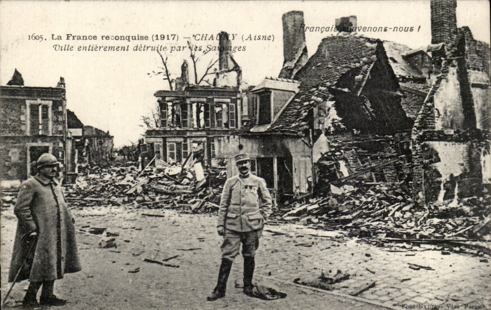 Chauny (Aisne) — Ruines après la guerre — Phot-Express Visé Paris