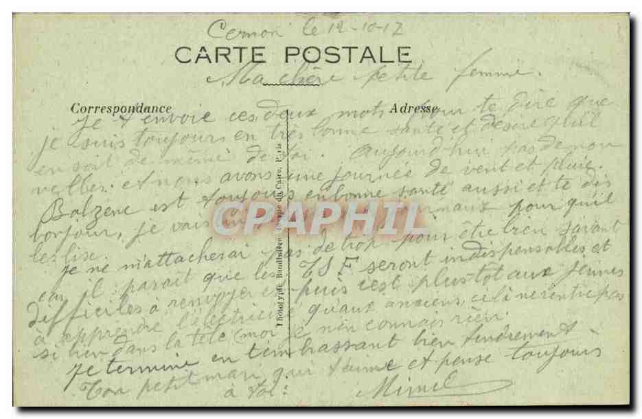 CPA L'eglise de Nouvron rasee par les allemands — Rückseite