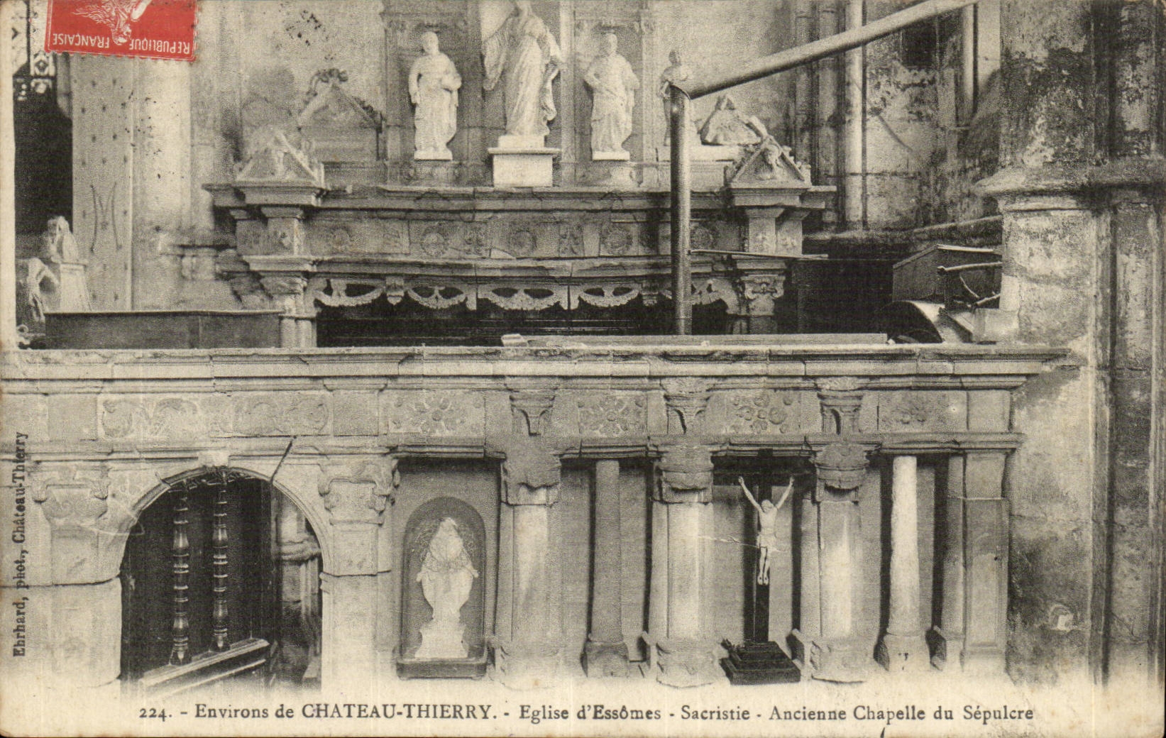 Environs de CHATEAU-THIERRY - Église d'Essômes - Sacristie - Ancienne Chapelle du Sépulcre