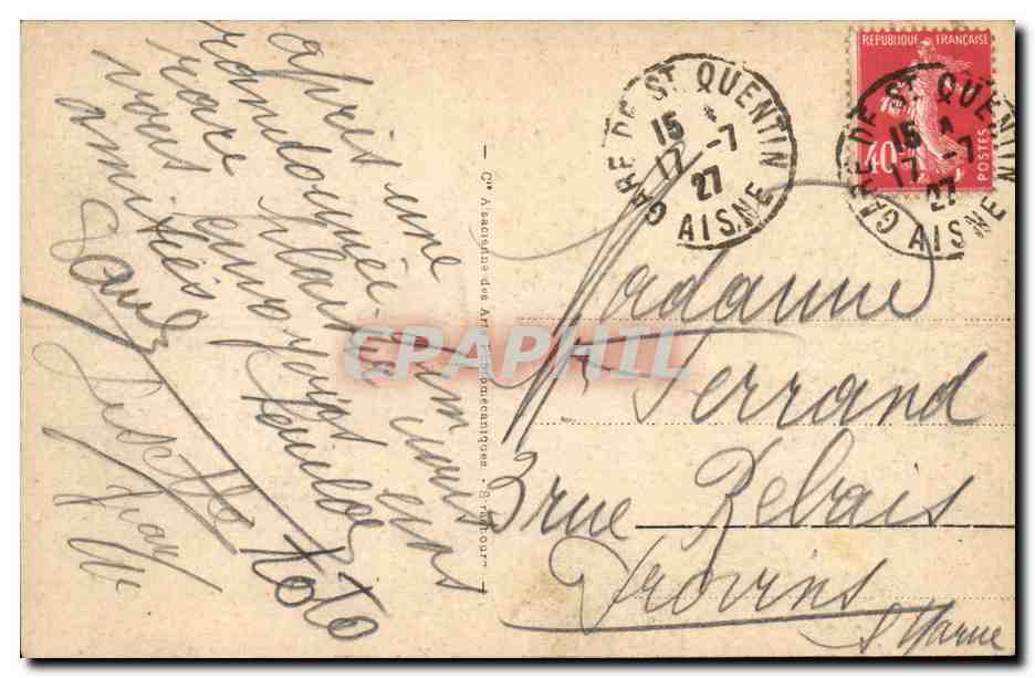 St Quentin - La Basilique — éditeur Aisme, n°77 — Reverso