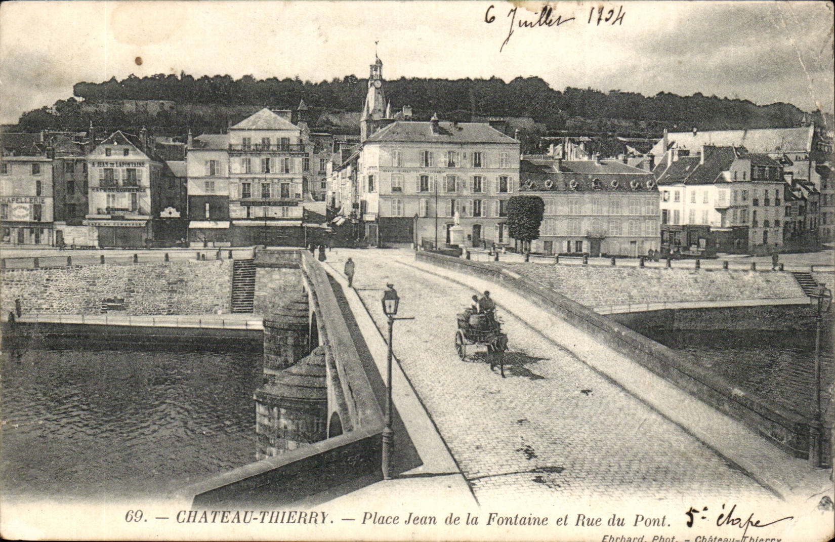 Château-Thierry — Pont et Place Jean de la Fontaine — Ehrhard Phot. n°69