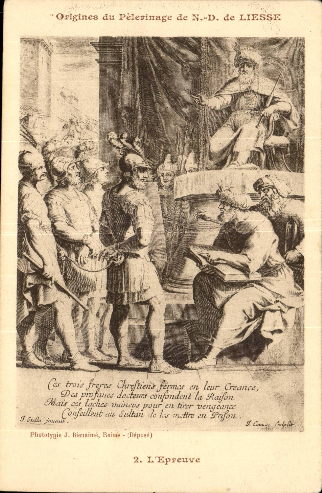 Origines du Pèlerinage de N.-D. de LIESSE — L'Épreuve — Phototypie J. Bienaimé, Reims