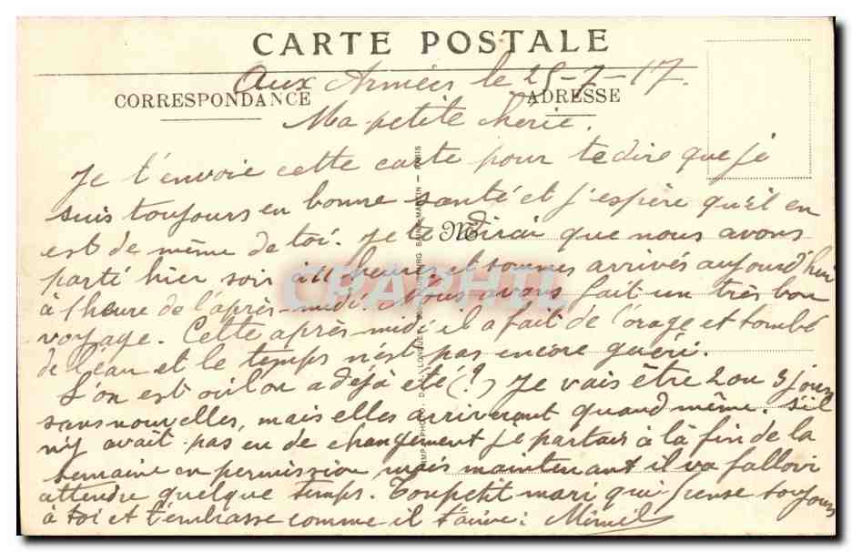 Soissons - Maison incendiee par les Allemands - Guerre 1914 - militaria - CPA  — Rückseite