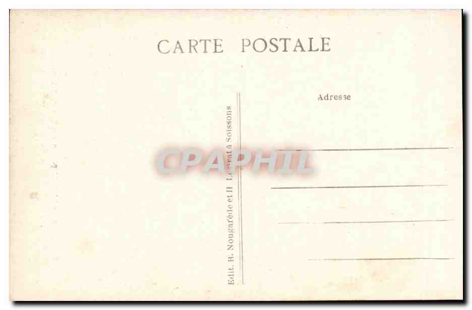 Cathédrale de SOISSONS — Inscription du XIIIe siècle — Éd. B. Nougaret et H. Le Petit à Soissons — Rückseite