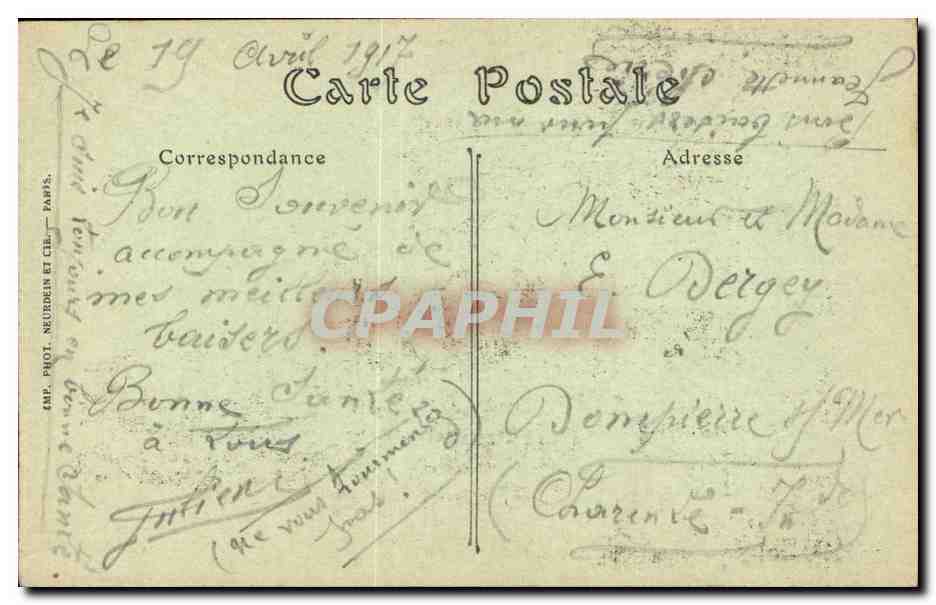 Soissons - Je vous envoie des Haricots - CPA  — Rückseite