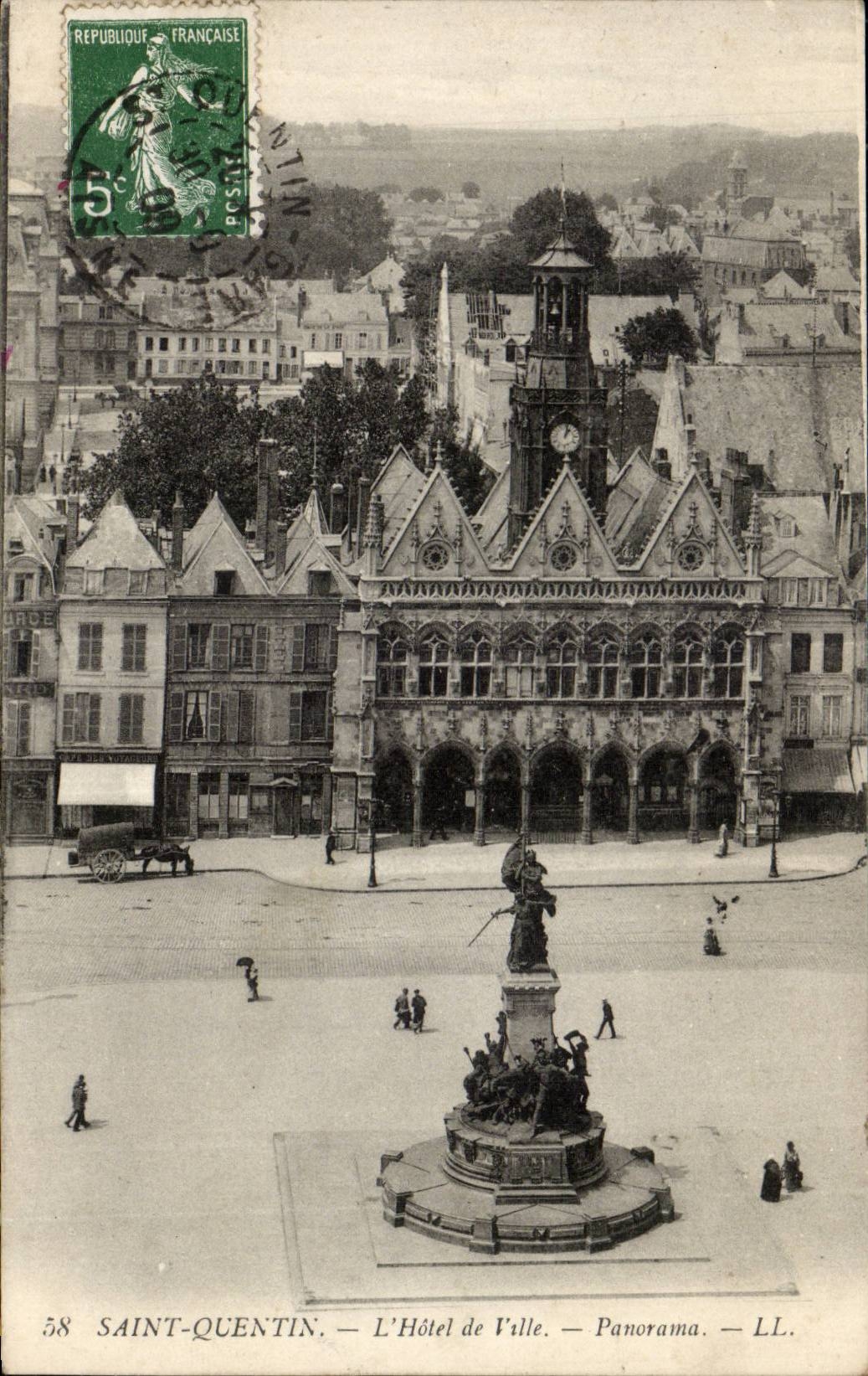 Saint Quentin - L'Hotel de Ville - Panorama - CPA 