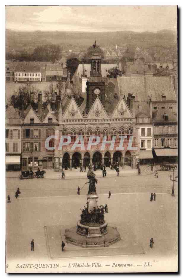Saint Quentin - L'Hotel de Ville - Panorama - CPA 
