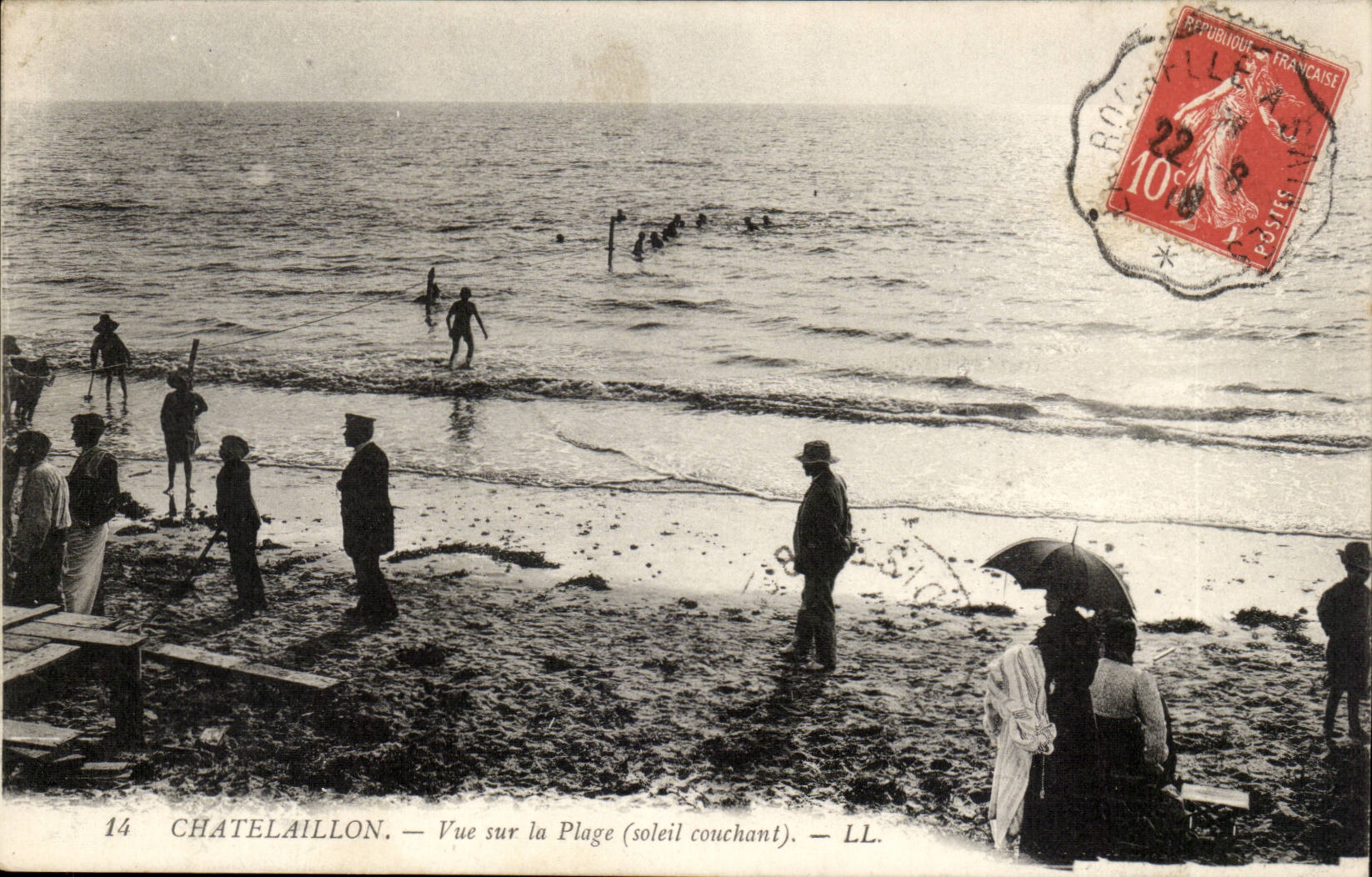 chatelaillon CPA vue sur la plage (soleil couchant)
