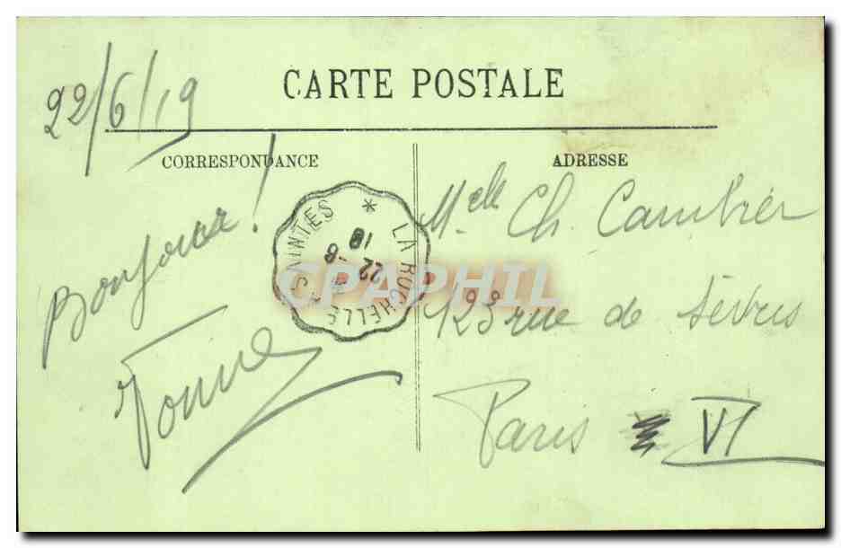 chatelaillon CPA vue sur la plage (soleil couchant) — Rückseite