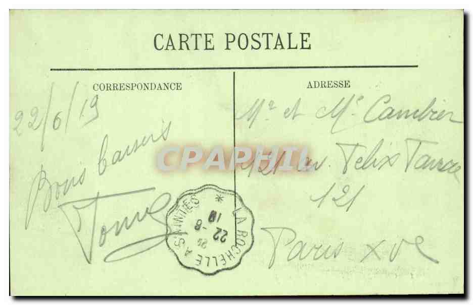 chatelaillon CPA Vue sur la plage (enfants balancoires) — Rückseite