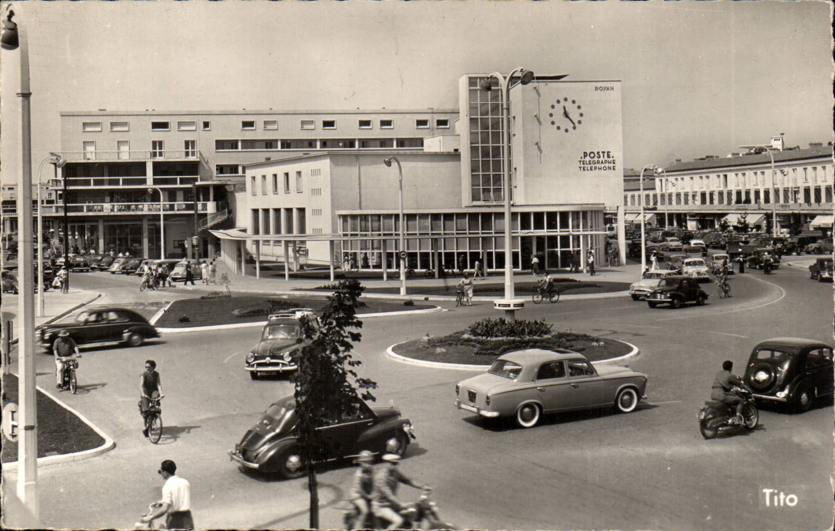 Royan CPA Rond point de la Poste