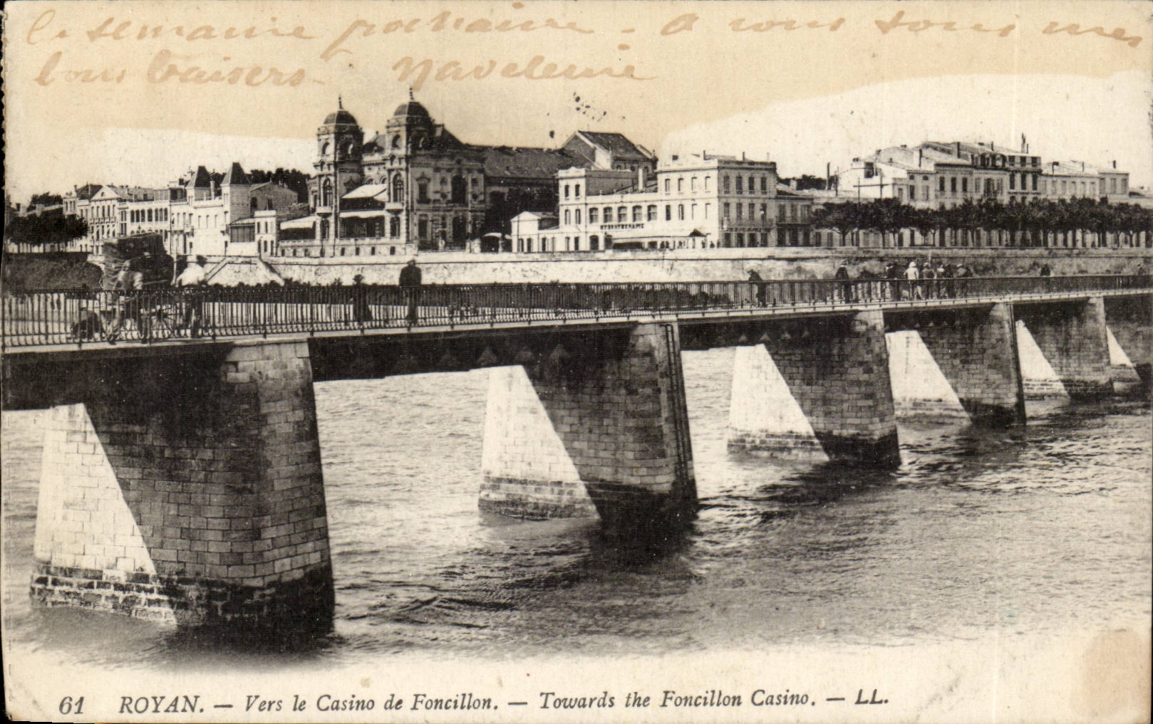 Royan CPA Vers le casino de Foncillon 