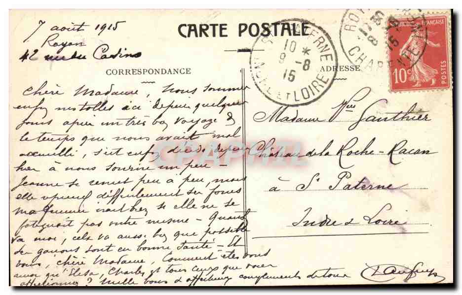 Royan CPA Un coin du port (bateaux) — Rückseite