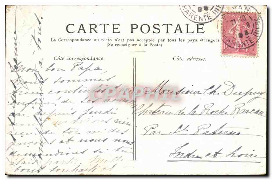 Royan CPA Caserne Champlain (militaires militaria) — Rückseite