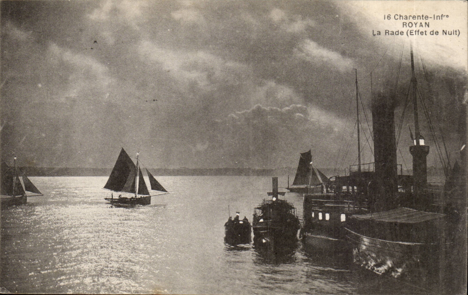 Royan CPA La rade (effet de nuit) (bateau)
