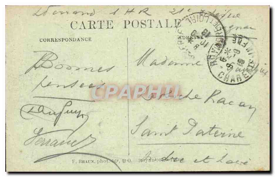Royan CPA La rade (effet de nuit) (bateau) — Back