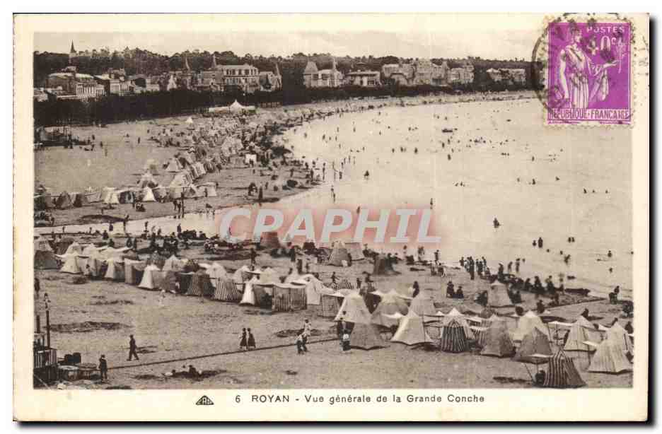 Royan CPA Vue generale de la grande Conche