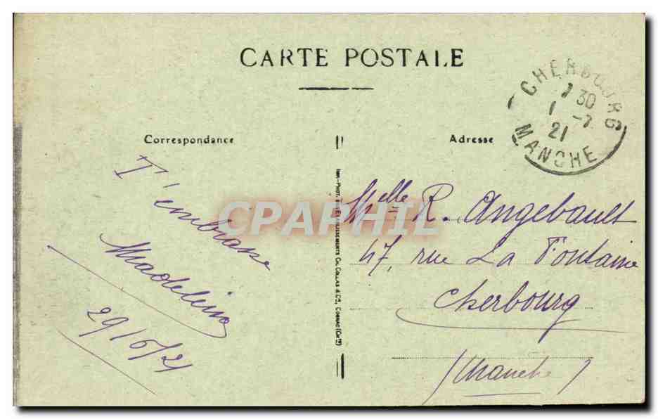 Saintes - Ancienne Abbaye - Caserne Taillebourg N° 1 — Verso