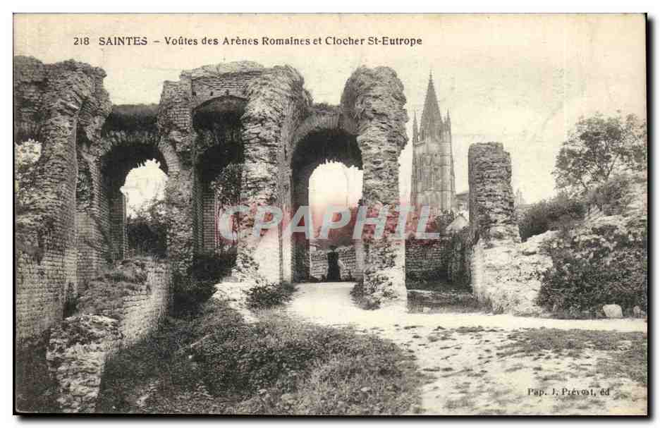 Saintes CPA Voutes des arenes romaines et clocher St Eutrope