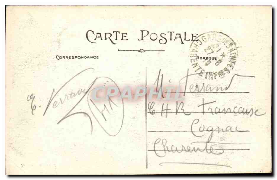 Saintes CPA Voutes des arenes romaines et clocher St Eutrope — Back