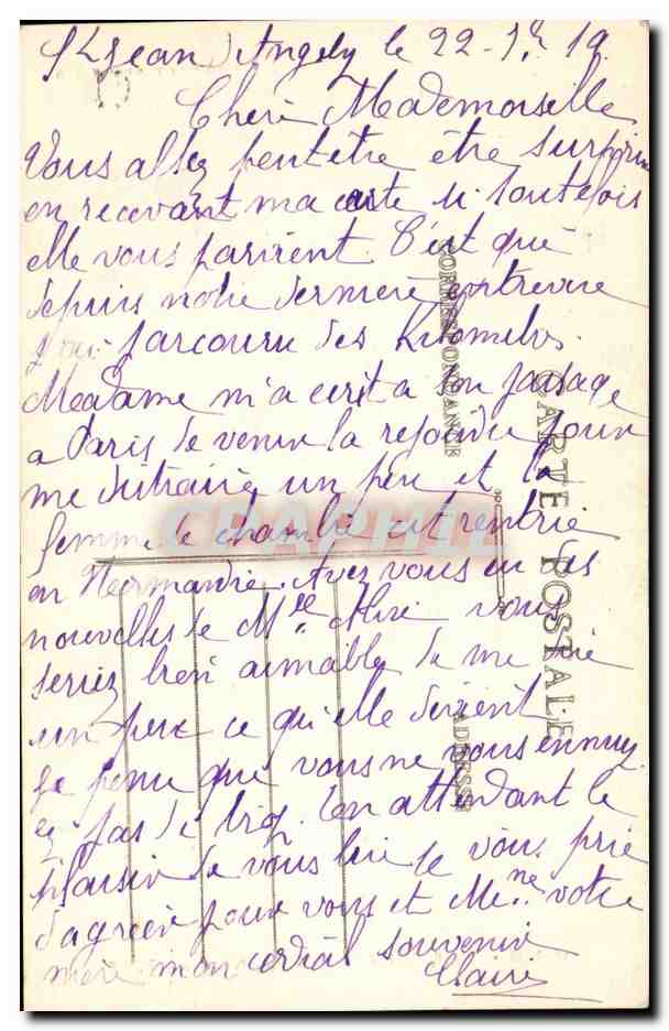 Saint Jean d'Angely CPA Les tours (12eme) — Back