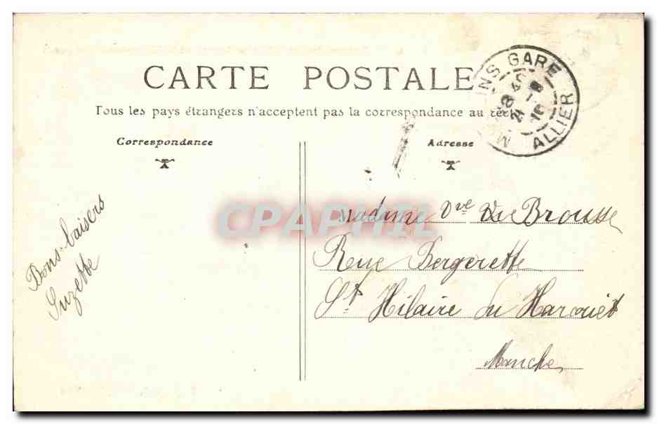 Moulins — La Préfecture (Ancien Hôtel de Saincy) et le Kiosque de Musique — P. Paquet, édit, Moulins — Reverso