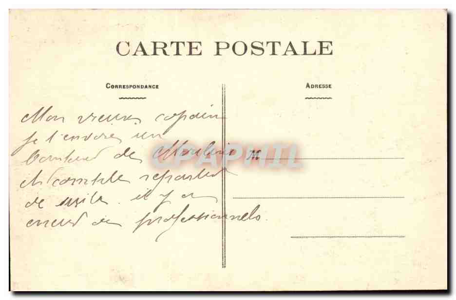 Moulins CPA Quartier Vilalrd (soldats militaria) — Verso