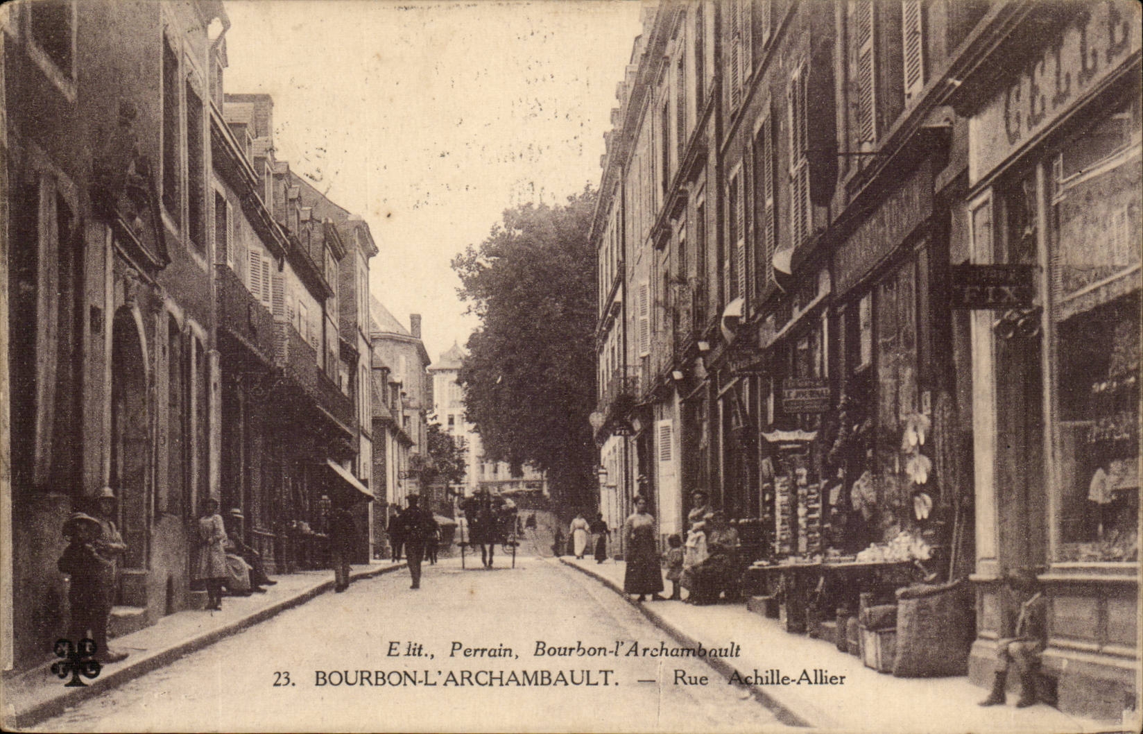 Bourbon-l'Archambault — Via Achille-Allier — Ed. Perrain, n°23