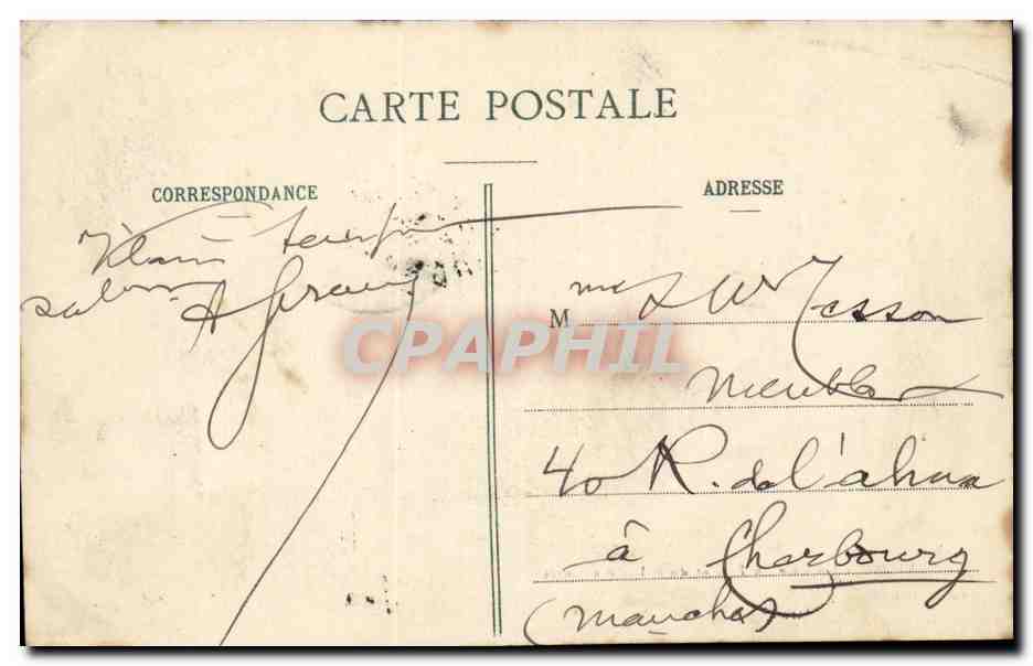 Vichy CPA Un coin du parc et du palais des sources — Rückseite