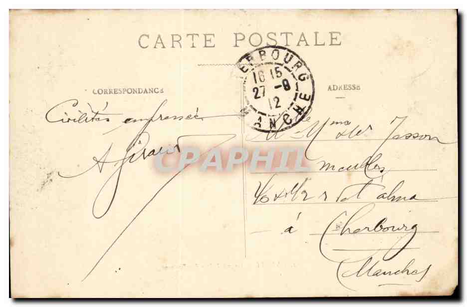 Vichy CPA Grand palais des sources — Rückseite
