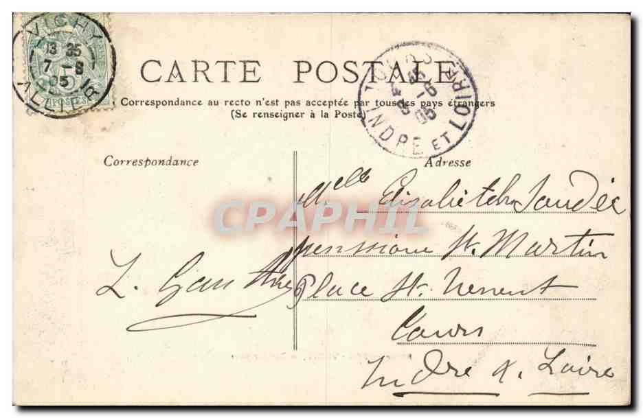 Vichy CPA Le gargarisme  — Rückseite