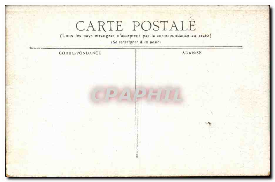 Vichy CPA Place Victor hugo et rue de Nimes — Verso
