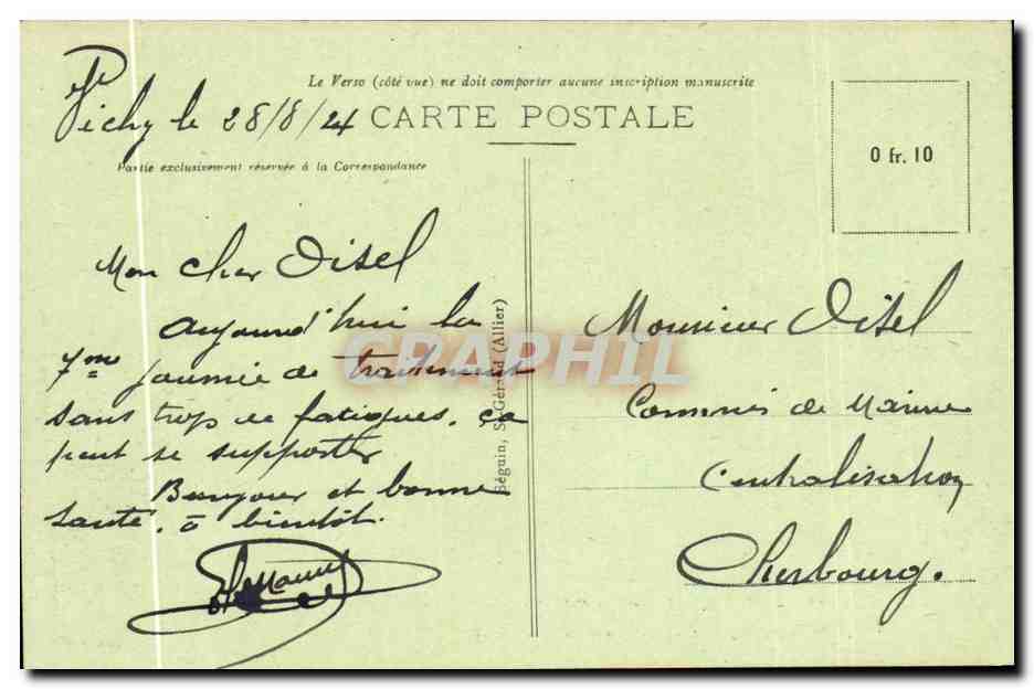 Vichy - Source des Célestins — éditeur Idéal, n° 389 — Rückseite