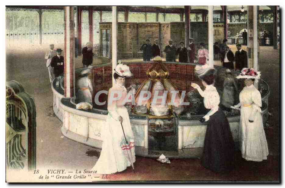 Vichy CPA La source de la grande grille