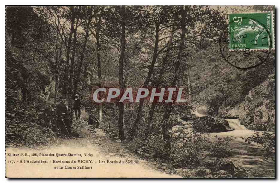 Les Bords du Sichon - Environs de VICHY — Éditeur P. B., Place des Quatre-Chemins, Vichy