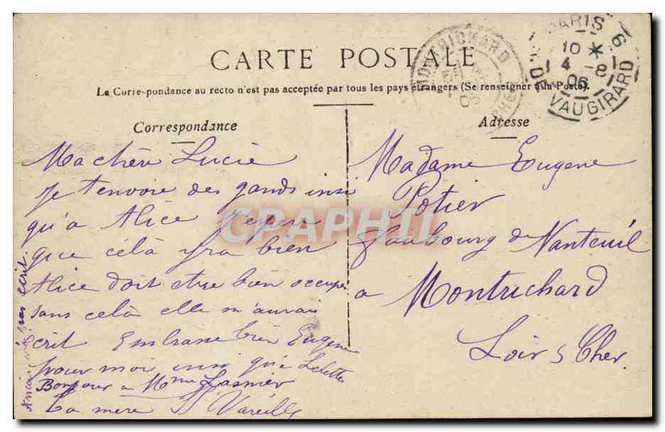 Château de Maulmont — Environs de Vichy — H. Forest — Paris — Rückseite