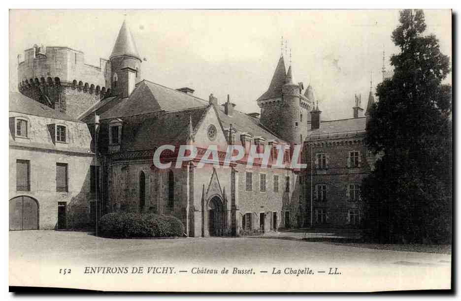 Environs de Vichy CPA Chateau de Busset La chapelle
