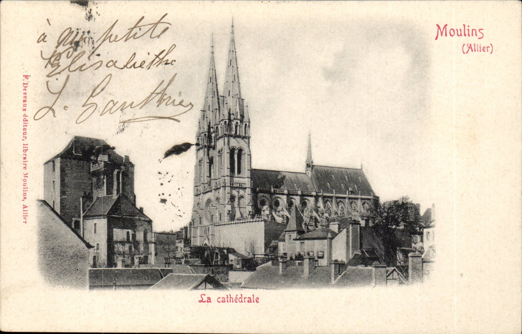 Moulins CPA LA cathedrale