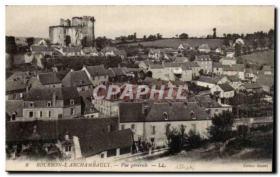 Bourbon l'archambault CPA Vue generale