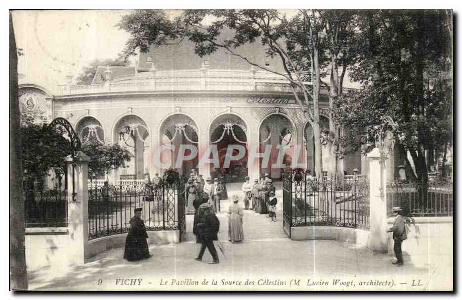 Vichy CPA La pavillon nde la source des celestins (M Lucien Woogt architecte)