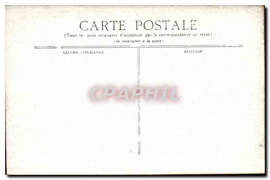 Vichy CPA La gare et la statue Deesse des eaux — Rückseite